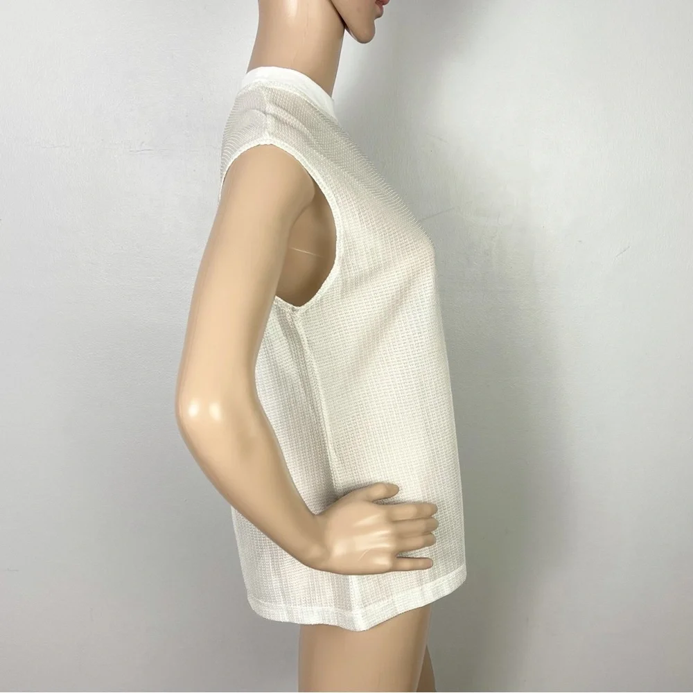 NEW RTA REVOLVE WHITE SHEER MESH T-SHIRT - Picture 6 of 10